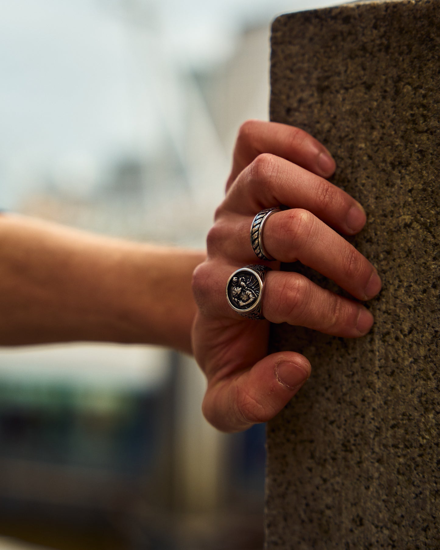 St. Christopher ring (silver)