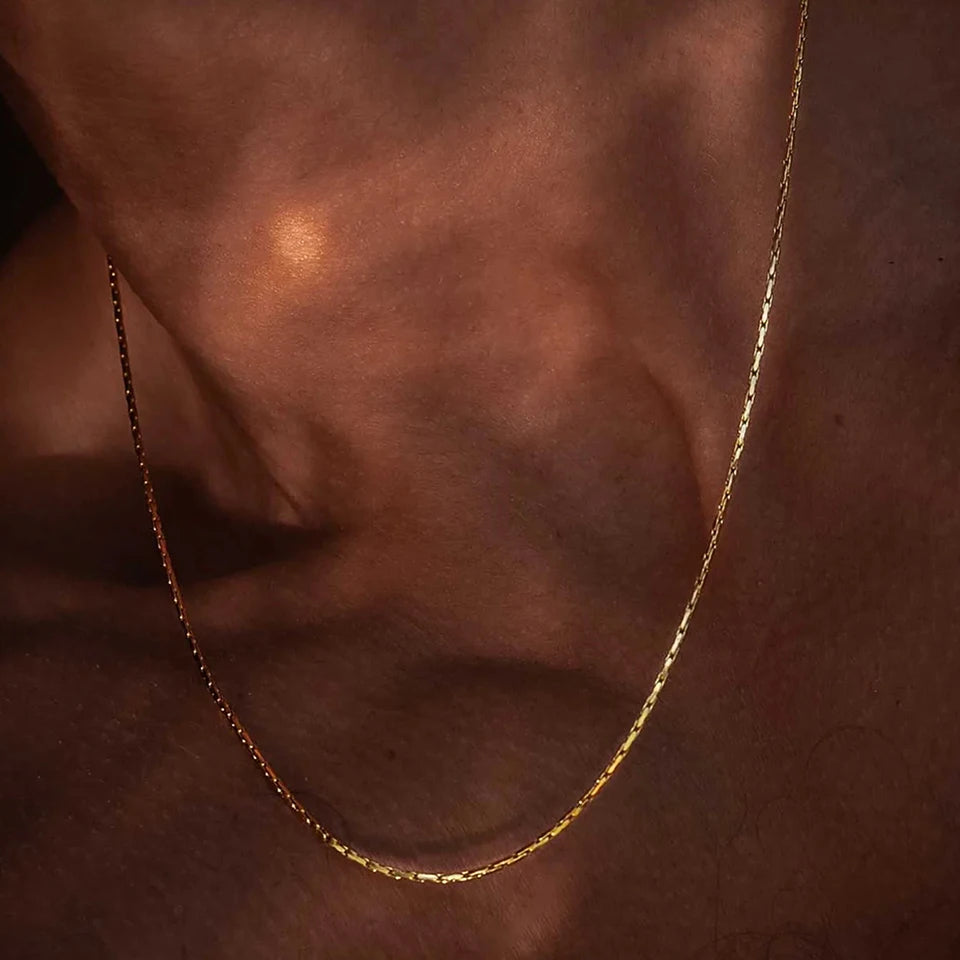 Wire chain necklace 1.5MM (gold)