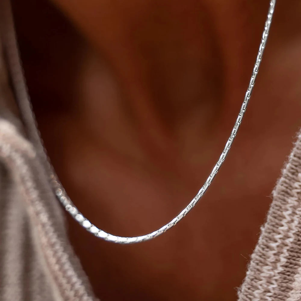 Wire chain necklace 1.5MM (silver)