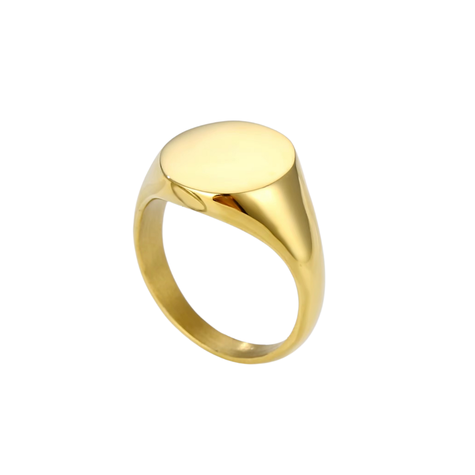round signet ring (gold)
