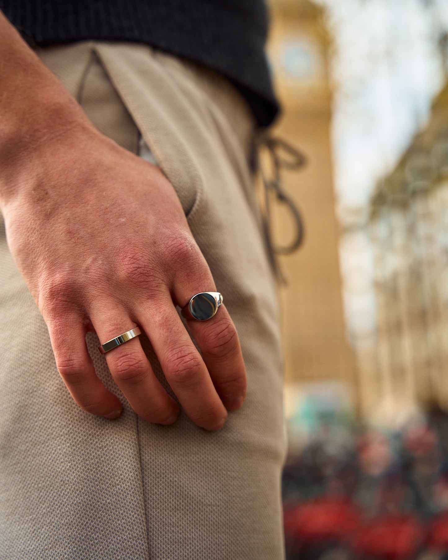 round signet ring (silver)