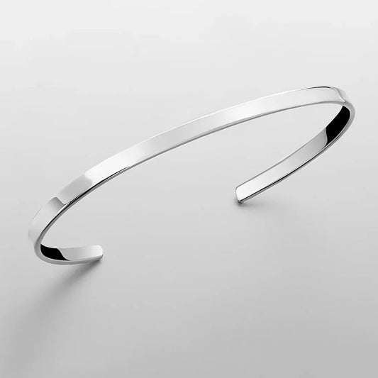5MM unisize cuff bracelet (silver)