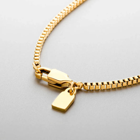 Box chain necklace 1.5MM (gold)