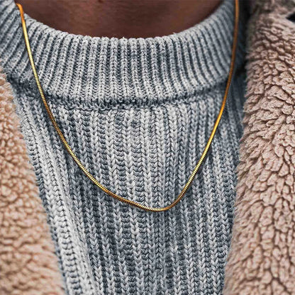 square chain necklace 1.5MM (gold)