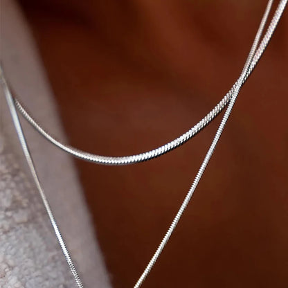 Square chain necklace 1.5MM (silver)