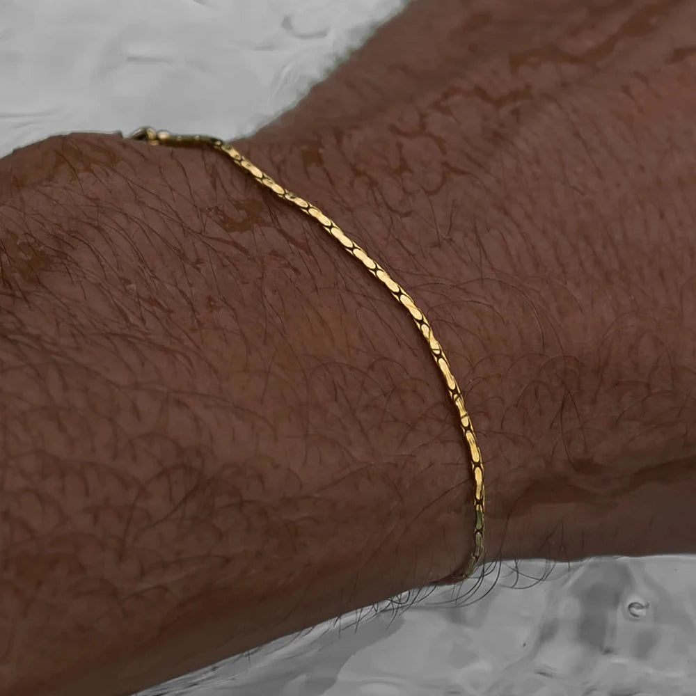 Wire chain bracelet 1.5MM(gold)