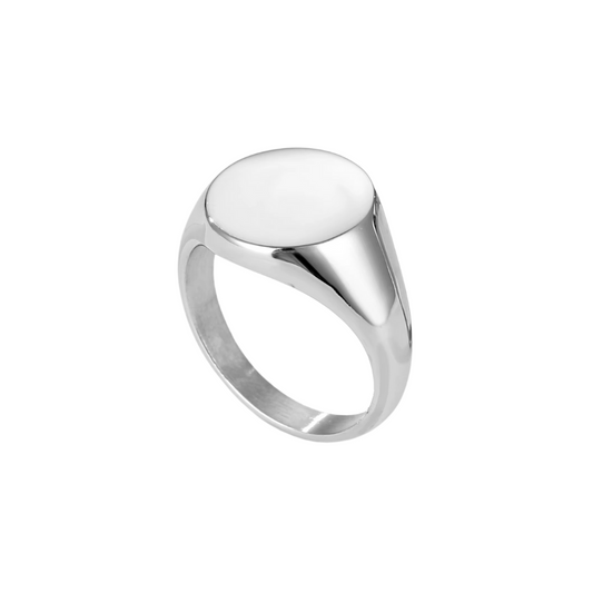 round signet ring (silver)
