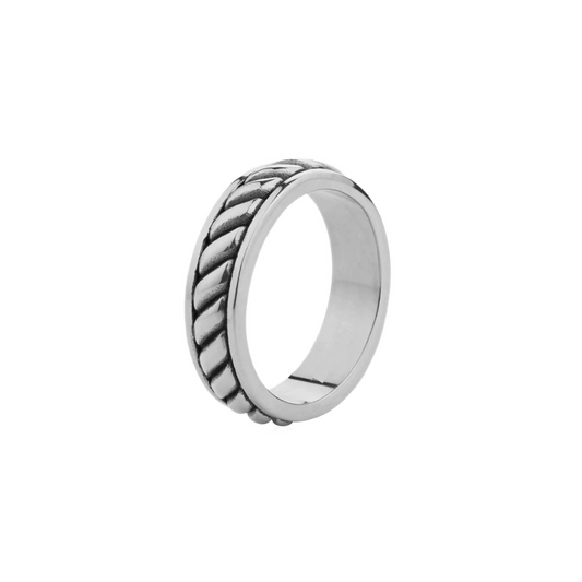 Rope ring (silver)